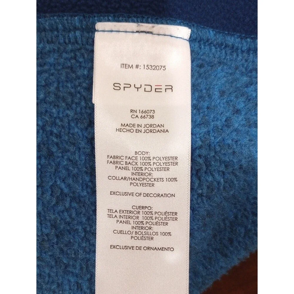 Spyder Empire Blue Fleece Full-Zip Jacket, Men's Size S